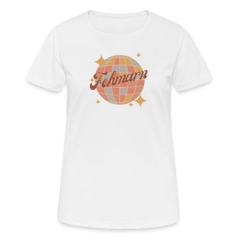 Fehmarn Insel Retro-Vintage-Design Diskokugel - Frauen T-Shirt atmungsaktiv - Weiß - Vorne - AI Model Female 172 dark (172cm)