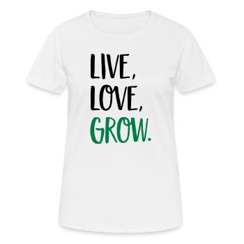 Garten - Frauen T-Shirt atmungsaktiv - Weiß - Vorne - AI Model Female 172 dark (172cm)