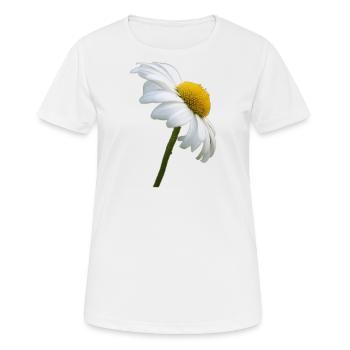Margerite Gänseblume - Frauen T-Shirt atmungsaktiv - Weiß - Vorne - AI Model Female 172 dark (172cm)