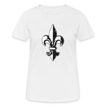 Lilie - Frauen T-Shirt atmungsaktiv - Weiß - Vorne - AI Model Female 172 dark (172cm)