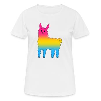 Llama Pan - Women's Breathable T-Shirt - white - Front - AI Model Female 172 dark (172cm)