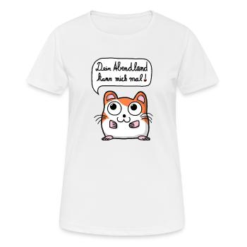 Dein Abendland - Frauen T-Shirt atmungsaktiv - Weiß - Vorne - AI Model Female 172 dark (172cm)
