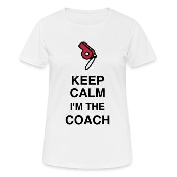 Coach / Coaching / Trainer / Sport - Frauen T-Shirt atmungsaktiv - Weiß - Vorne - AI Model Female 172 dark (172cm)