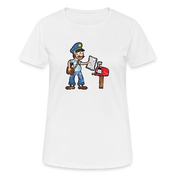 Postier de style rétro vintage grunge - T-shirt respirant Femme - blanc - Devant - AI Model Female 172 dark (172cm)