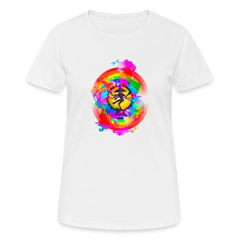 Tantra Shiva arc en ciel - T-shirt respirant Femme - blanc - Devant - AI Model Female 172 dark (172cm)