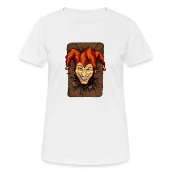 Joker - Frauen T-Shirt atmungsaktiv - Weiß - Vorne - AI Model Female 172 dark (172cm)