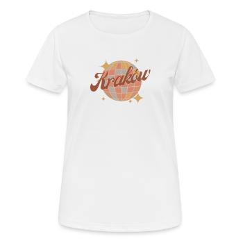 Kraków Krakau Krakow Polen Retro Vintage Design - Frauen T-Shirt atmungsaktiv - Weiß - Vorne - AI Model Female 172 dark (172cm)