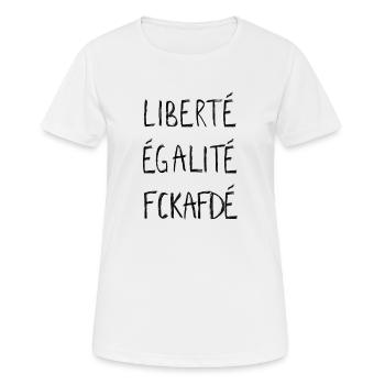 Nein zur AFD - Frauen T-Shirt atmungsaktiv - Weiß - Vorne - AI Model Female 172 dark (172cm)
