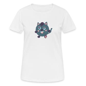 Clumsy cat - Women's Breathable T-Shirt - white - Front - AI Model Female 172 dark (172cm)