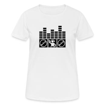 DJ - Frauen T-Shirt atmungsaktiv - Weiß - Vorne - AI Model Female 172 dark (172cm)