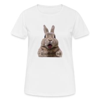 Kaninchen - Frauen T-Shirt atmungsaktiv - Weiß - Vorne - AI Model Female 172 dark (172cm)