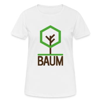 Baum - Frauen T-Shirt atmungsaktiv - Weiß - Vorne - AI Model Female 172 dark (172cm)