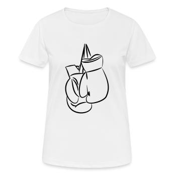 boxhandschuhe - Frauen T-Shirt atmungsaktiv - Weiß - Vorne - AI Model Female 172 dark (172cm)