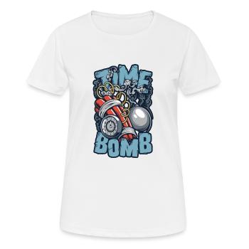 Time Bomb Comic - Frauen T-Shirt atmungsaktiv - Weiß - Vorne - AI Model Female 172 dark (172cm)