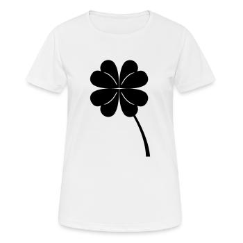 fourleaf_clover - Frauen T-Shirt atmungsaktiv - Weiß - Vorne - AI Model Female 172 dark (172cm)