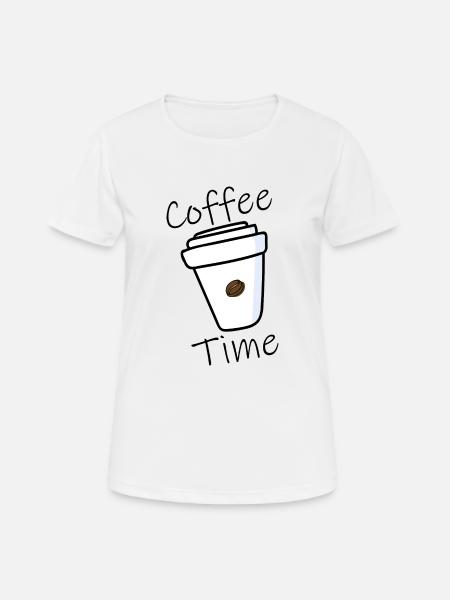 Coffee Time - Women's Breathable T-Shirt - white