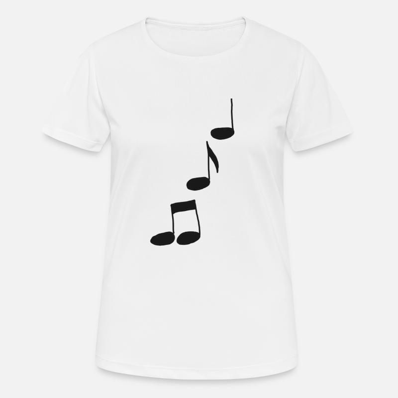 music notes - Women's Breathable T-Shirt - white