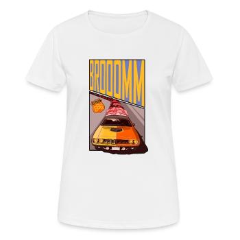 Route 666 - Frauen T-Shirt atmungsaktiv - Weiß - Vorne - AI Model Female 172 dark (172cm)