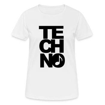 techno - Women's Breathable T-Shirt - white - Front - AI Model Female 172 dark (172cm)
