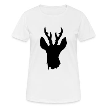 Rehbock - Deer - Frauen T-Shirt atmungsaktiv - Weiß - Vorne - AI Model Female 172 dark (172cm)