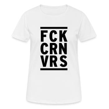 FCK CRN VRS - Women's Breathable T-Shirt - white - Front - AI Model Female 172 dark (172cm)