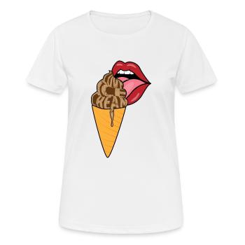 Love Ice Cream - Frauen T-Shirt atmungsaktiv - Weiß - Vorne - AI Model Female 172 dark (172cm)