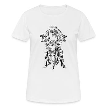 Naked Bike - Women's Breathable T-Shirt - white - Front - AI Model Female 172 dark (172cm)