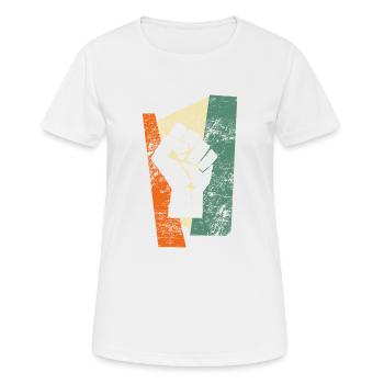 Faust - Frauen T-Shirt atmungsaktiv - Weiß - Vorne - AI Model Female 172 dark (172cm)