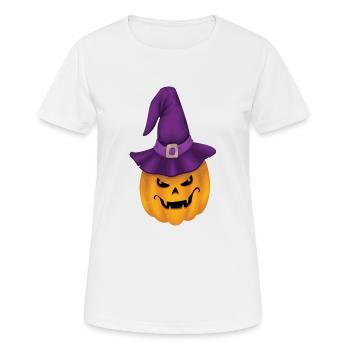 HALLOWEEN - T-shirt respirant Femme - blanc - Devant - AI Model Female 172 dark (172cm)