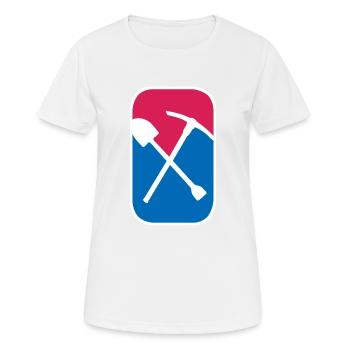 Bergbau Schaufel Geologie lustiges Geschenk - Frauen T-Shirt atmungsaktiv - Weiß - Vorne - AI Model Female 172 dark (172cm)