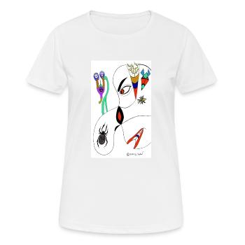 M Burns Head Spider - Women's Breathable T-Shirt - white - Front - AI Model Female 172 dark (172cm)