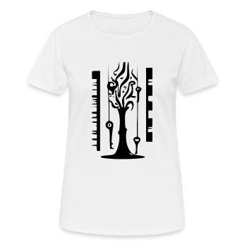 Arbre musical - T-shirt respirant Femme - blanc - Devant - AI Model Female 172 dark (172cm)