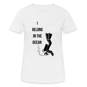 Lustiges Tauchen - Frauen T-Shirt atmungsaktiv - Weiß - Vorne - AI Model Female 172 dark (172cm)