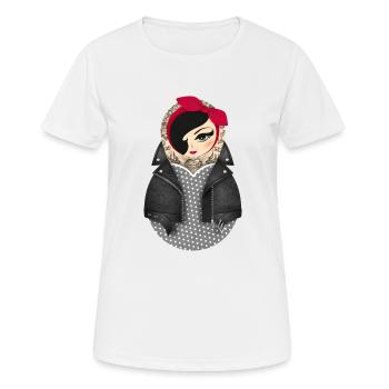Matroschka Jayne - Frauen T-Shirt atmungsaktiv - Weiß - Vorne - AI Model Female 172 dark (172cm)