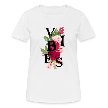 Vibes flowers - T-shirt respirant Femme - blanc - Devant - AI Model Female 172 dark (172cm)