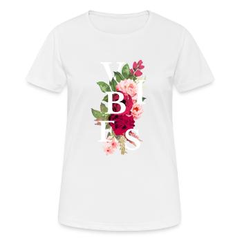 Vibes flowers - T-shirt respirant Femme - blanc - Devant - AI Model Female 172 dark (172cm)
