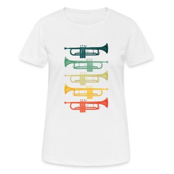 Cool Trompetenband Musiker Jazz Musik - Frauen T-Shirt atmungsaktiv - Weiß - Vorne - AI Model Female 172 dark (172cm)