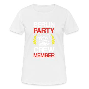 Berlin Party Crew - Frauen T-Shirt atmungsaktiv - Weiß - Vorne - AI Model Female 172 dark (172cm)