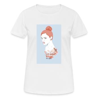 Exprimez-vous avec audace avec notre - T-shirt respirant Femme - blanc - Devant - AI Model Female 172 dark (172cm)
