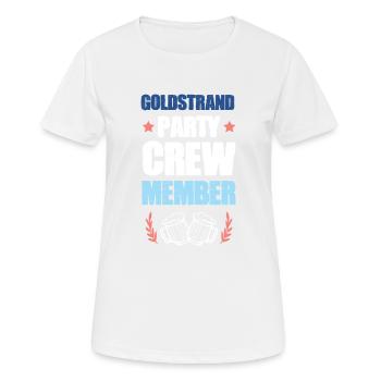 Équipe de fête Golden Sands - T-shirt respirant Femme - blanc - Devant - AI Model Female 172 dark (172cm)