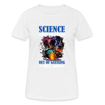 Science, enlever tout le plaisir de deviner 14 - T-shirt respirant Femme - blanc - Devant - AI Model Female 172 dark (172cm)