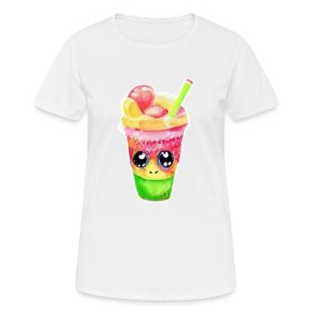 Bubble Tea Kawaii - T-shirt respirant Femme - blanc - Devant - AI Model Female 172 dark (172cm)
