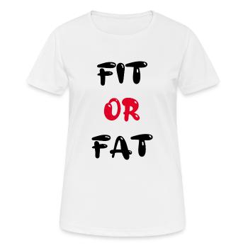 Fit ou gros - T-shirt respirant Femme - blanc - Devant - AI Model Female 172 dark (172cm)