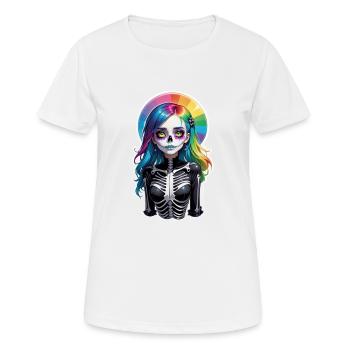 Halloween - Rock & Regenbogen - Frauen T-Shirt atmungsaktiv - Weiß - Vorne - AI Model Female 172 dark (172cm)