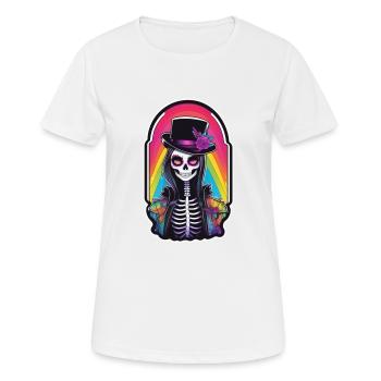Halloween - Rock & Regenbogen - Frauen T-Shirt atmungsaktiv - Weiß - Vorne - AI Model Female 172 dark (172cm)