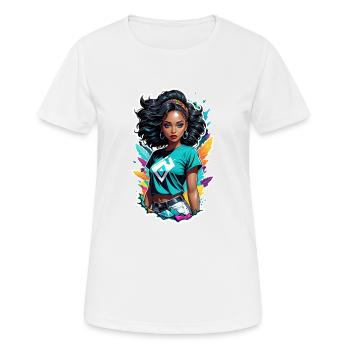 Afro Woman - Beauty - Women's Breathable T-Shirt - white - Front - AI Model Female 172 dark (172cm)