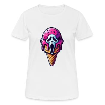 Cri de glace - T-shirt respirant Femme - blanc - Devant - AI Model Female 172 dark (172cm)