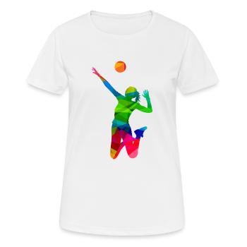 Volleyball girl Colorful - Women's Breathable T-Shirt - white - Front - AI Model Female 172 dark (172cm)