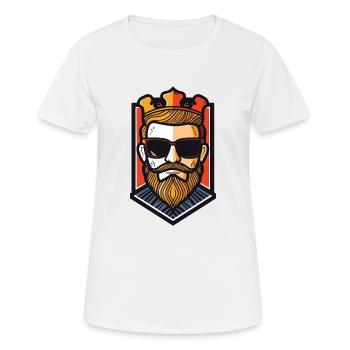 Couronne Royale Hipster Cool Party - T-shirt respirant Femme - blanc - Devant - AI Model Female 172 dark (172cm)