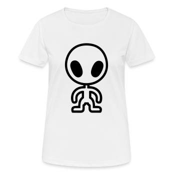 alien - T-shirt respirant Femme - blanc - Devant - AI Model Female 172 dark (172cm)